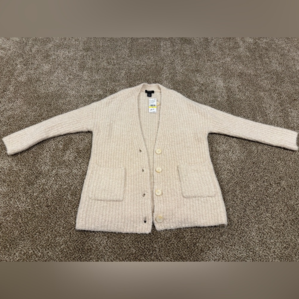 Karen Kane Textured Cream Knit Cardigan